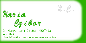 maria czibor business card